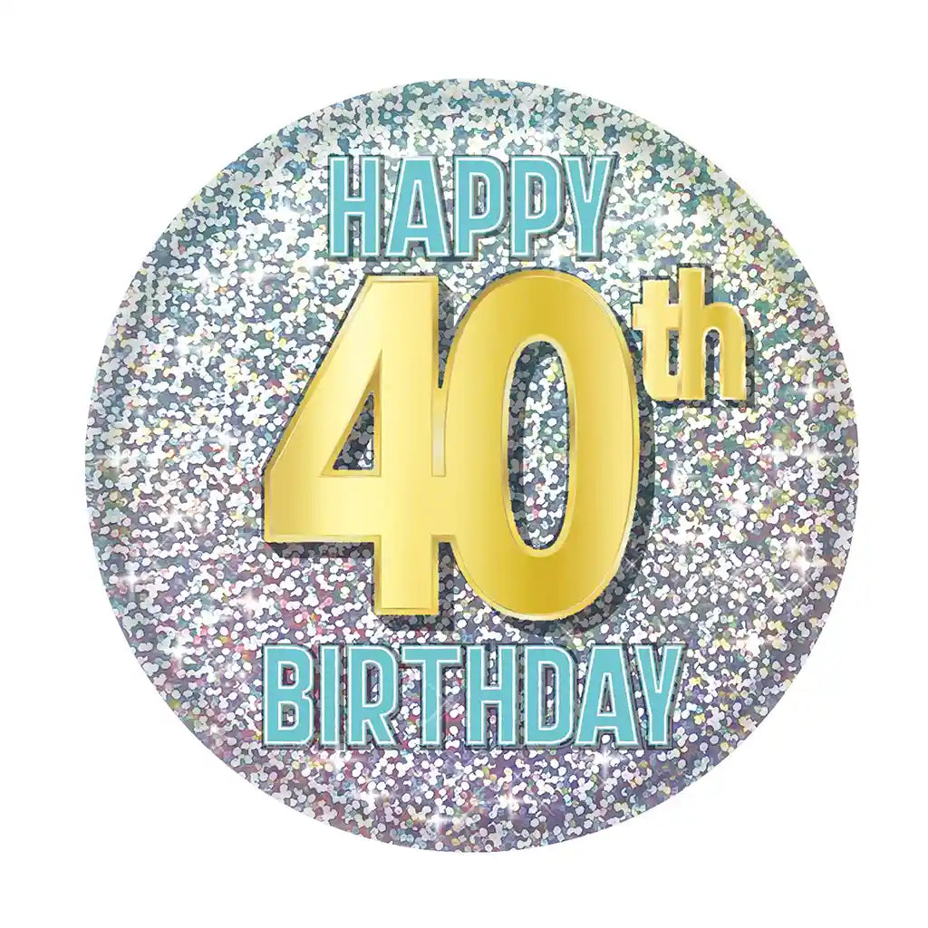 40th Birthday Button, 2in