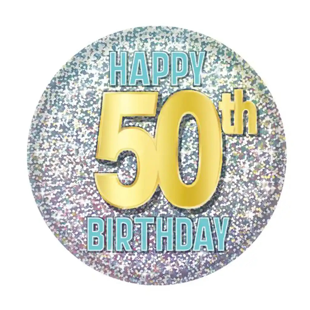 50th Birthday Button, 2in