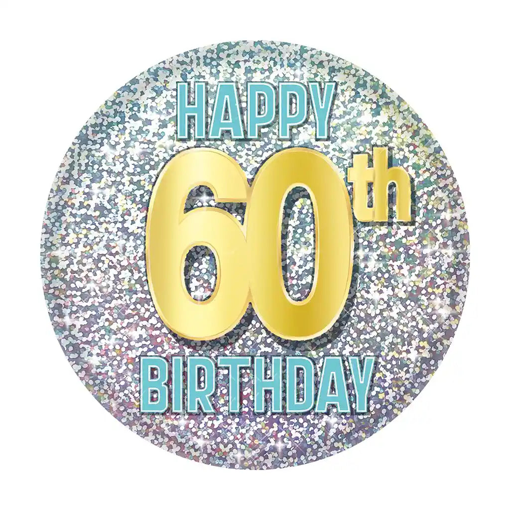 60th Birthday Button, 2in