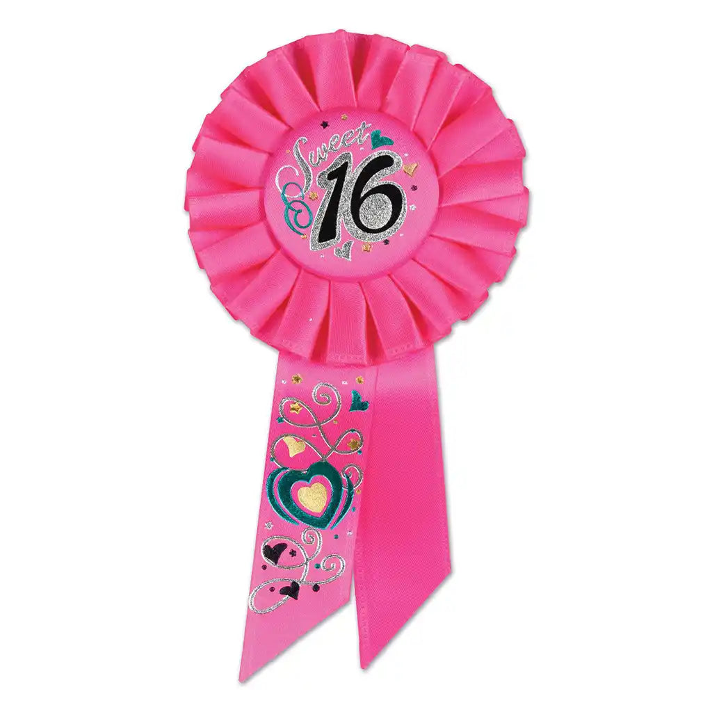 Sweet 16 Rosette, 3.25in x 6.5in