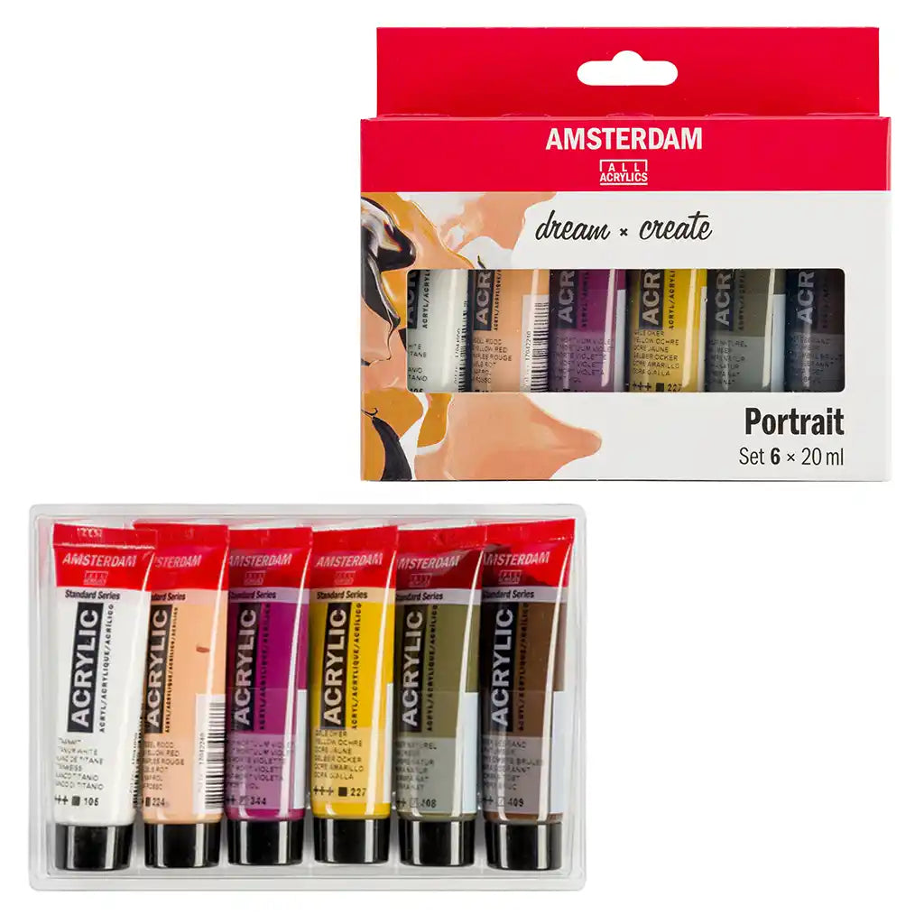 Amsterdam Acrylic Set 6 x 20ml, Portrait