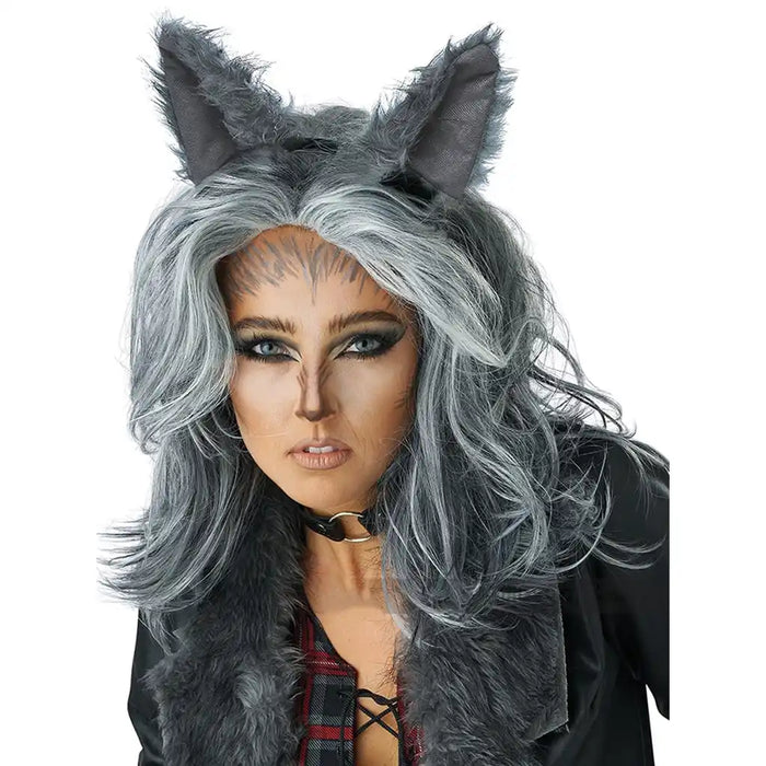 Lady Werewolf Wig & Ears Set