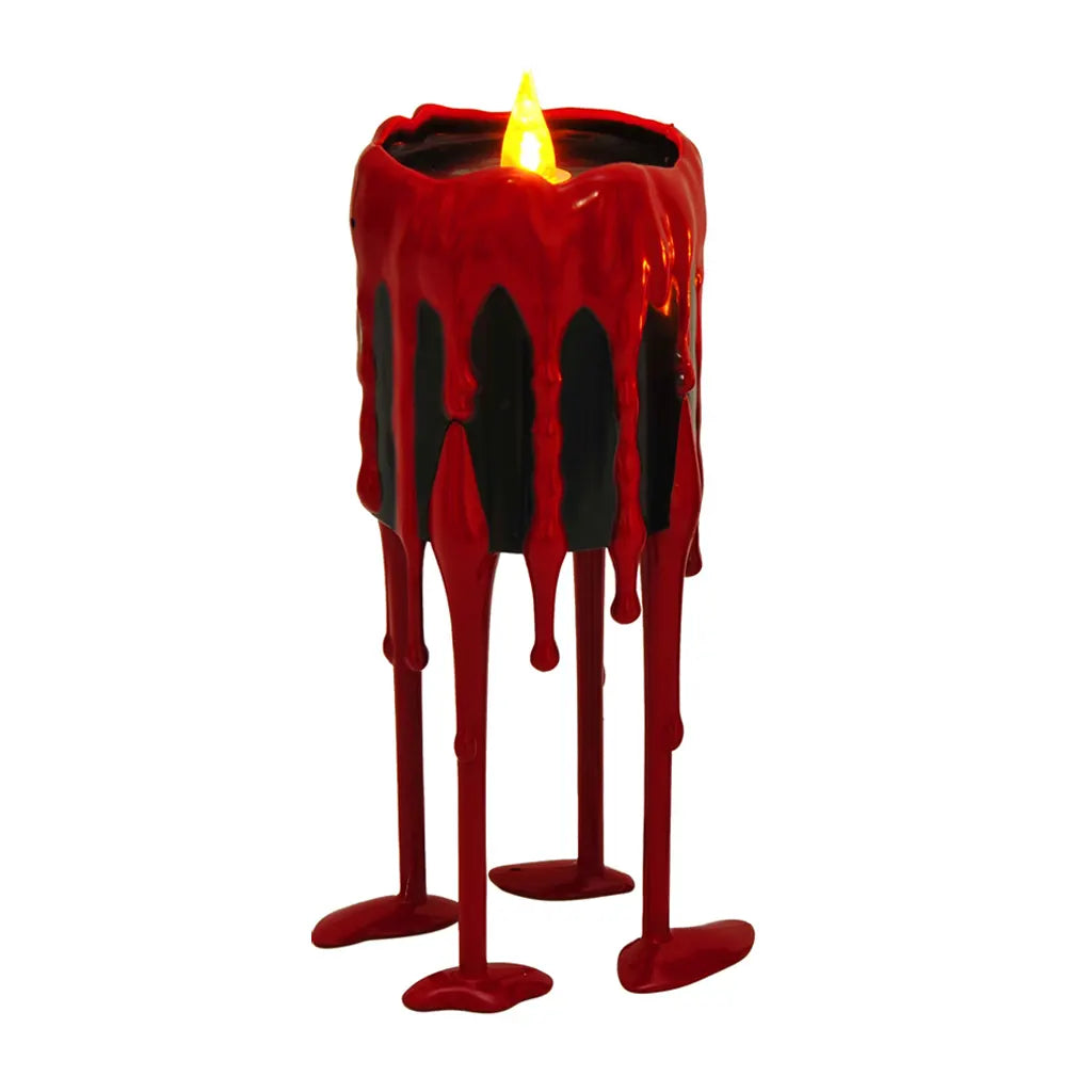 Light-Up Dripping Illusion Candle Red Large