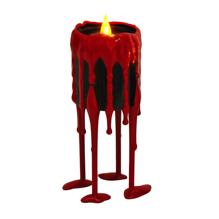 Light-Up Dripping Illusion Candle Red Large