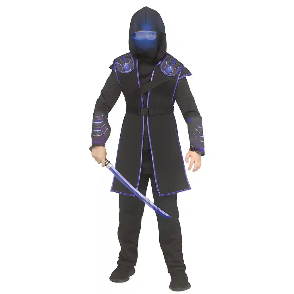 Blue Cyber Ninja Child Costume, Medium 8 to 10