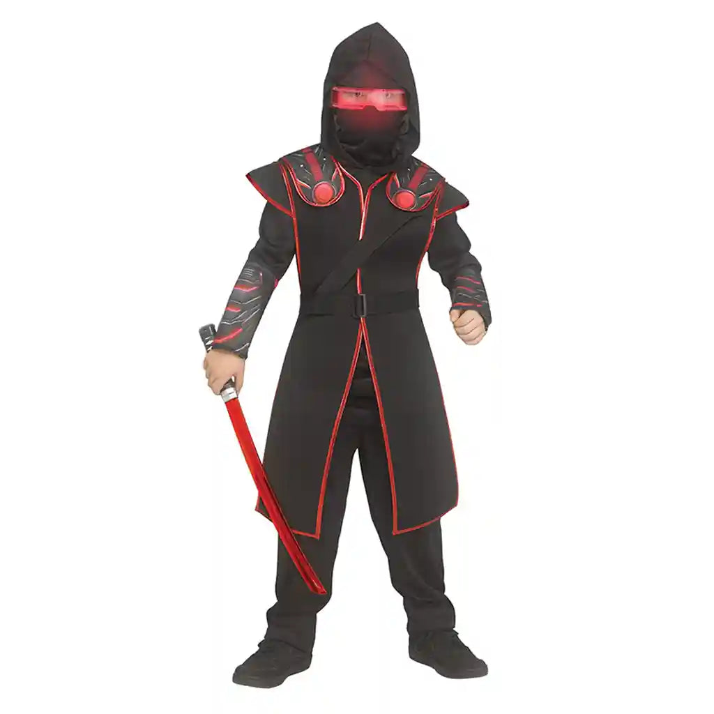Red Cyber Ninja Child Costume, Small 4 to 6