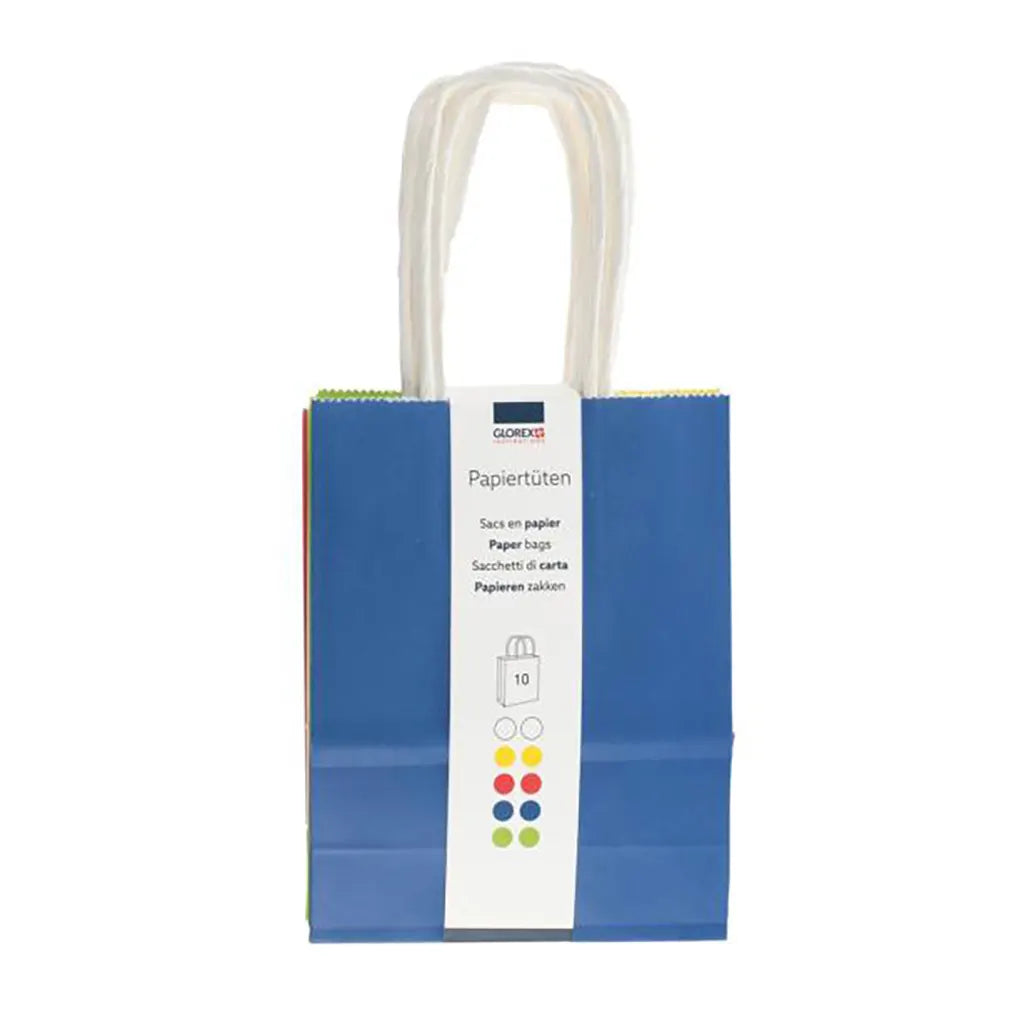 Paper Bag, Cord Handle, 5 Colors 12x15x5,5cm Basic, 10pcs