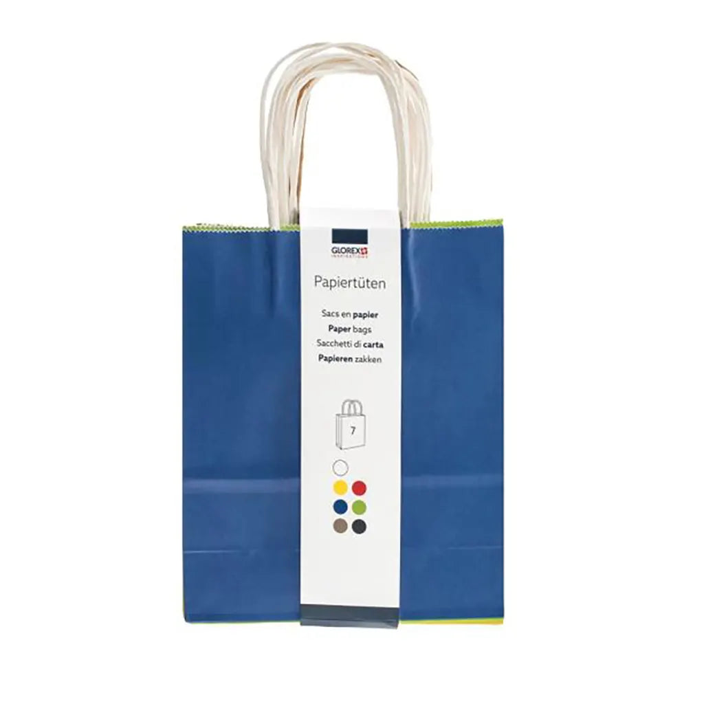 Paper Bag, Cord Handle 18x21x8cm Basic, 7pcs