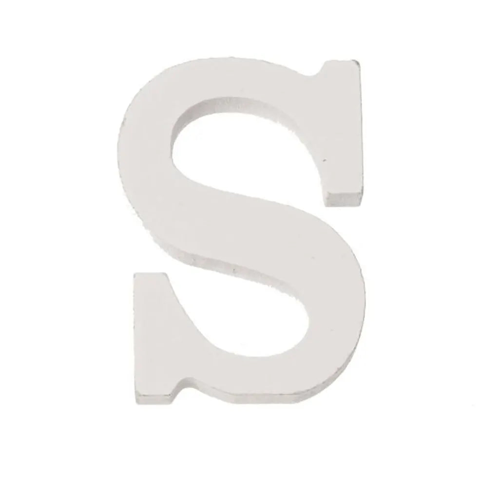 Letter S MDF 5.5x0.9cm 1pc