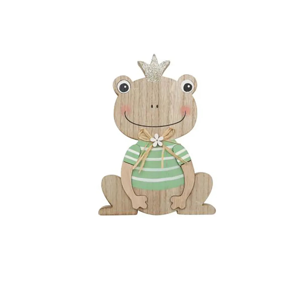 Frog. Mdf, Green 12x18x2cm
