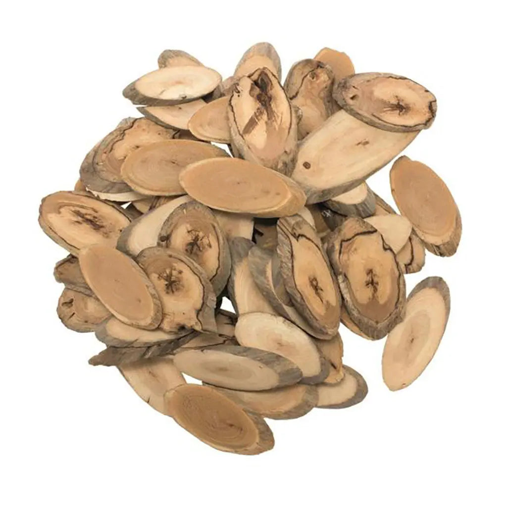Wooden Discs Oval, 350G Assorted, 5-12cm