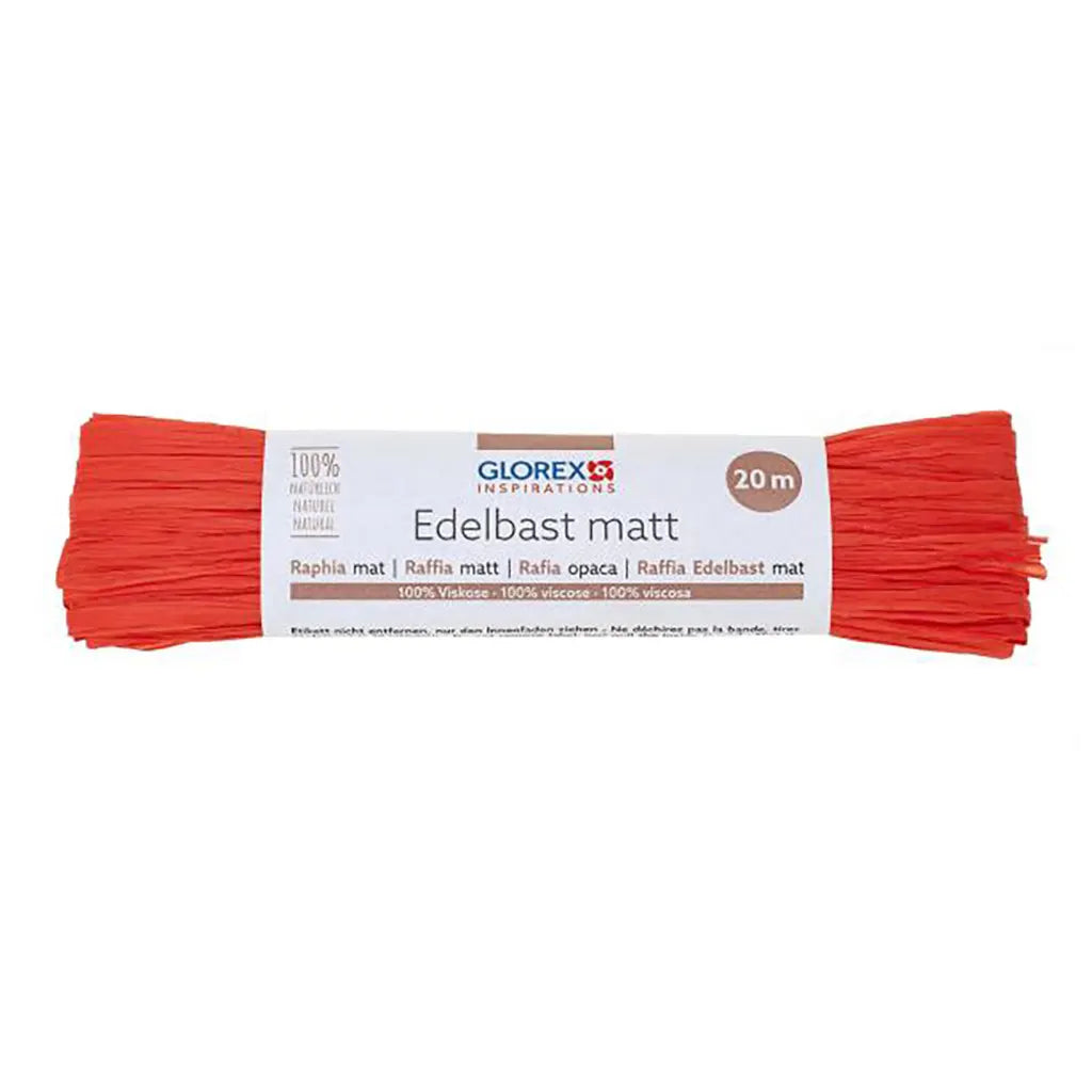 Raffia Matt 20m, Coral Red
