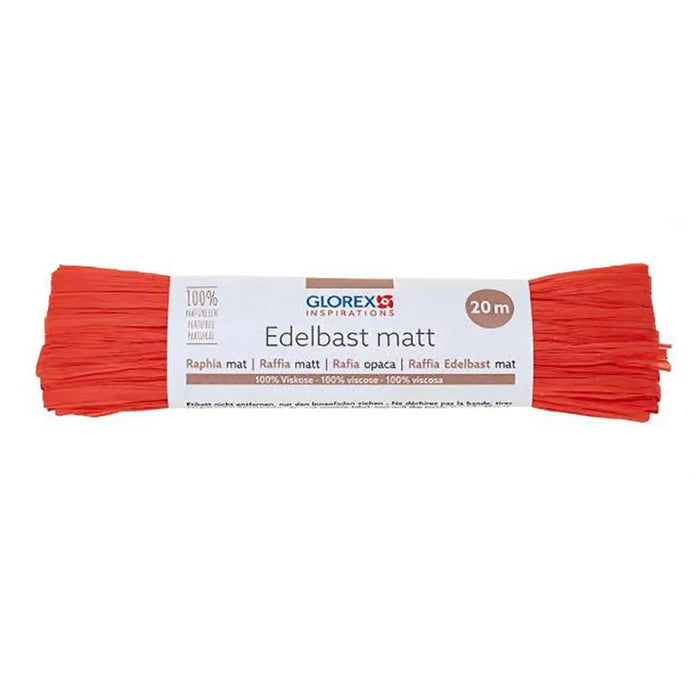Raffia Matt 20m, Coral Red