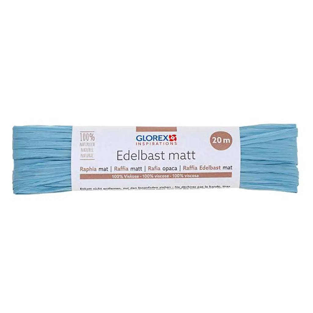 Raffia Matt 20m, Light Blue