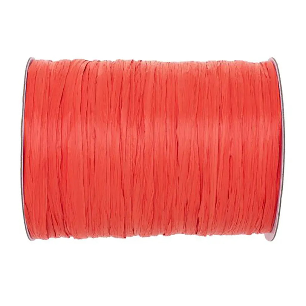 Raffia Matt 100m, Coral Red