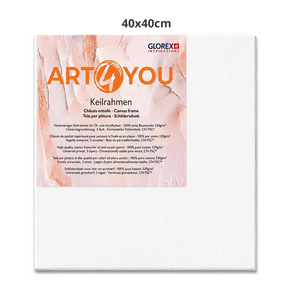 Glorex ART4YOU Canvas Frame 1.7cm 330g/M2 Pine 40x40cm