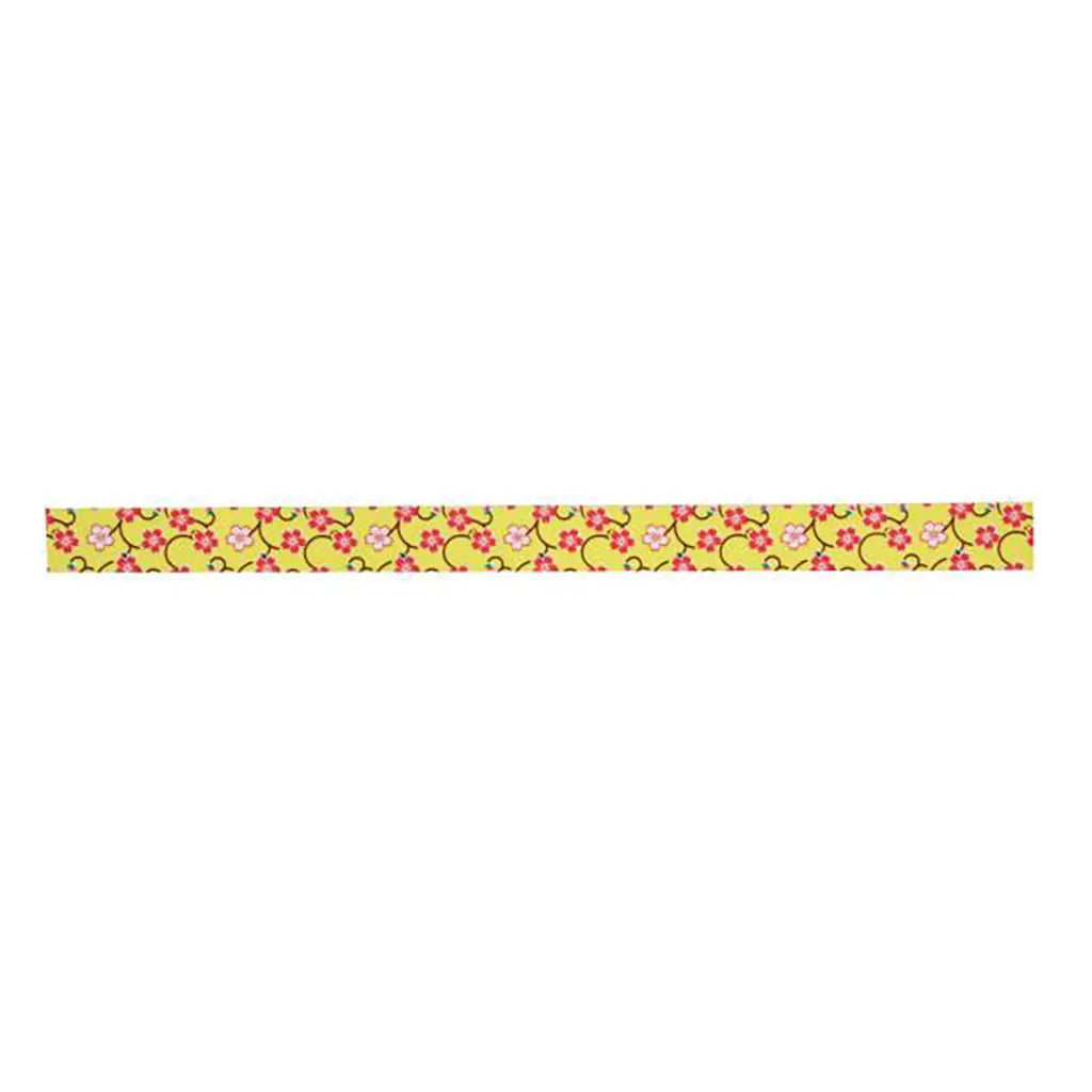 Washi-Tape Green with Flowers 15mmx10m