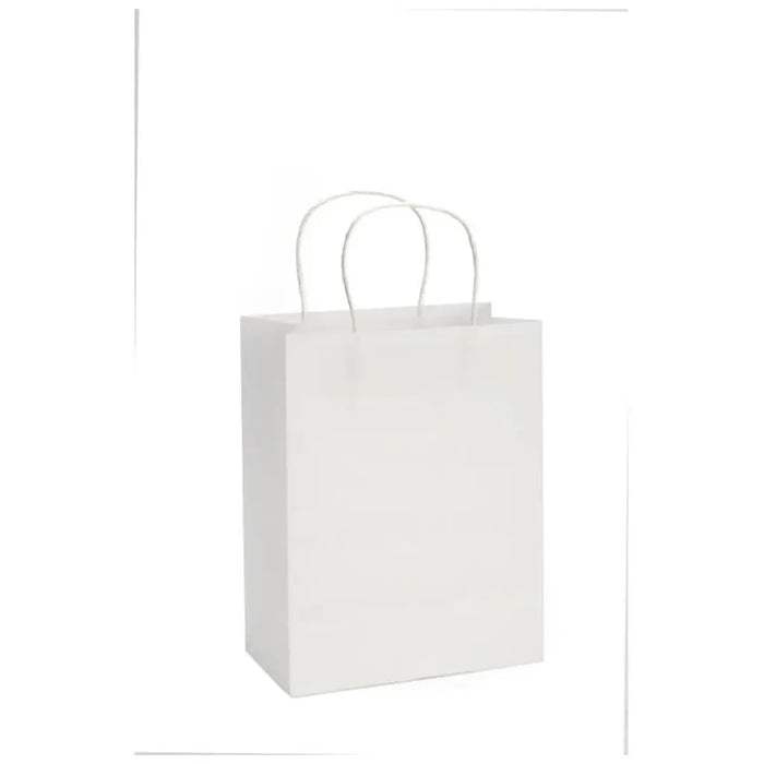 Paper Bag with Cord Handle 21x27cm White