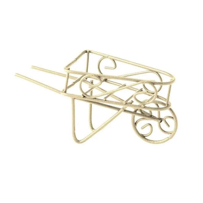 Mini-Gardening Wheelbarrow Cream, 8x3.5x4cm