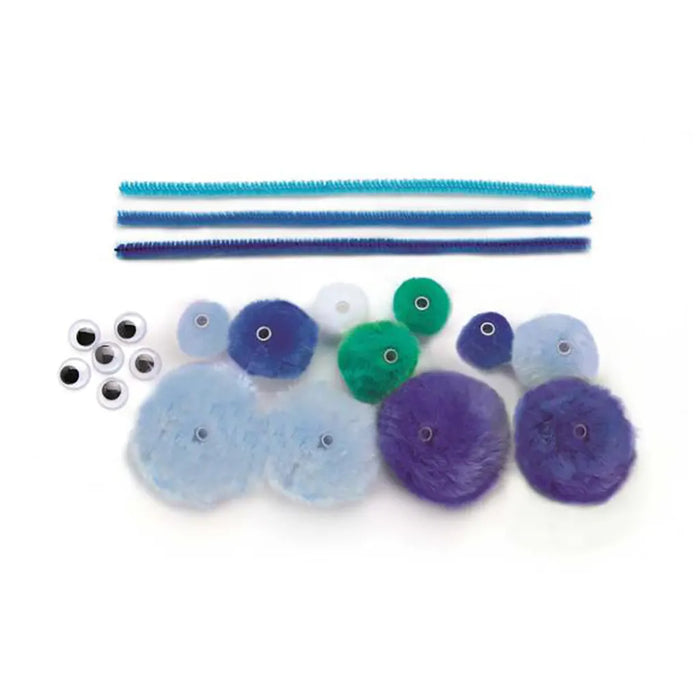 Craft kit basic 56pcs Mix Blue