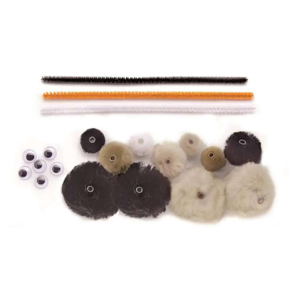 Craft kit basic 56pcs Black/White/Grey