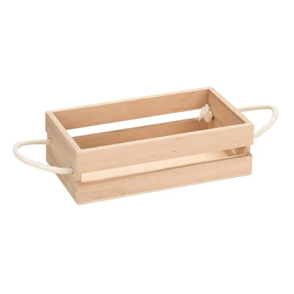 Wooden Box with Cord Handle 18x10x5.5cm