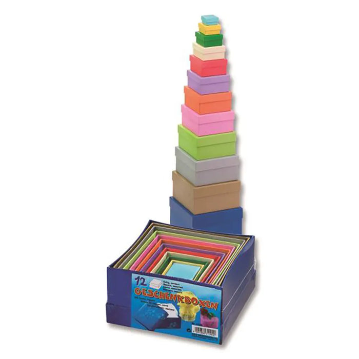 Gift Boxes 12 Assorted Strong Quality Square