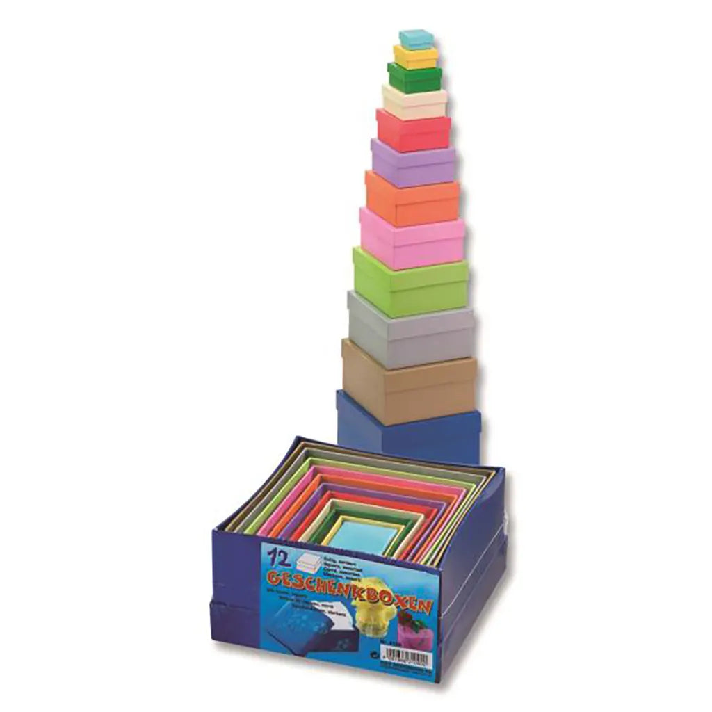 Gift Boxes 12 Assorted Strong Quality Square