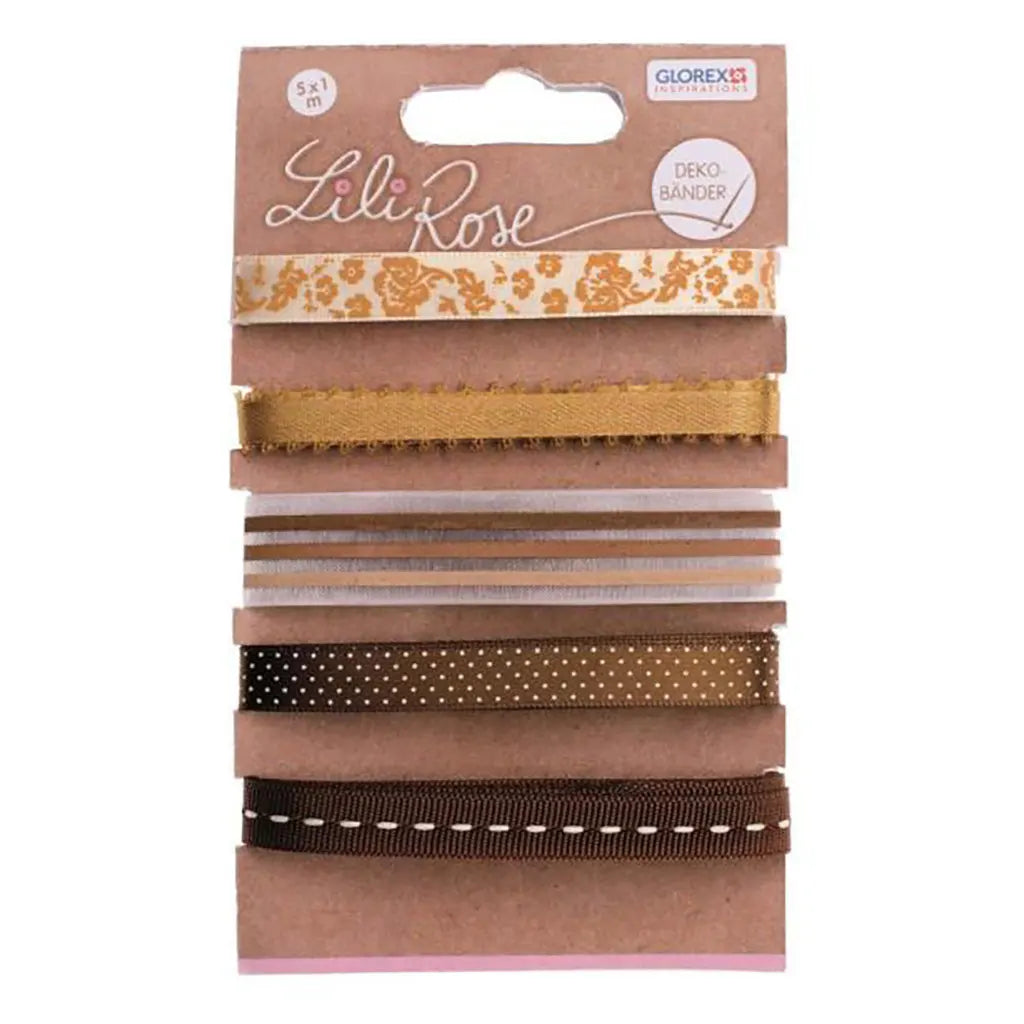 Deco Ribbon 5x100cm Brown