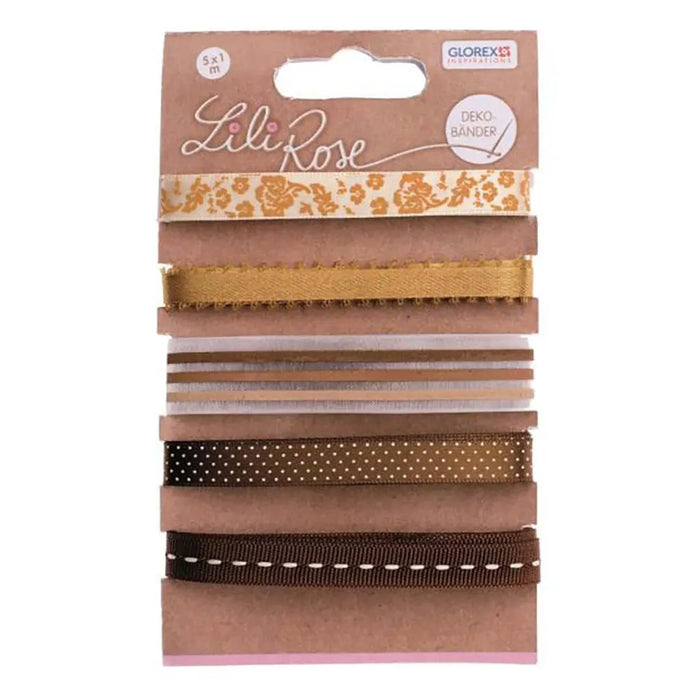 Deco Ribbon 5x100cm Brown