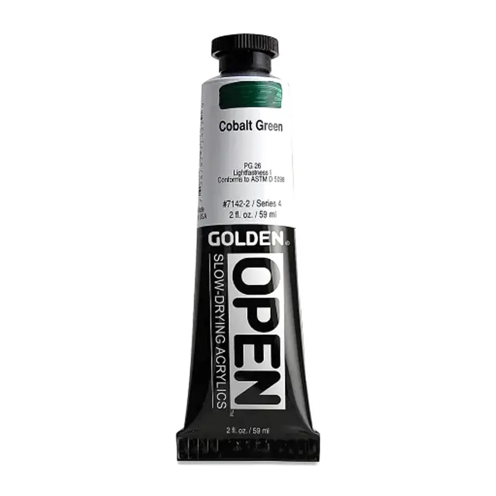 Golden OPEN Slow-Drying Acrylic Paint 2oz Cobalt Green S4
