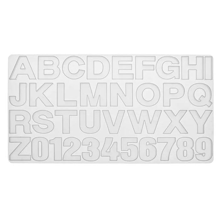 Silicone Mould 36x19cm Letters & Numbers 36pcs