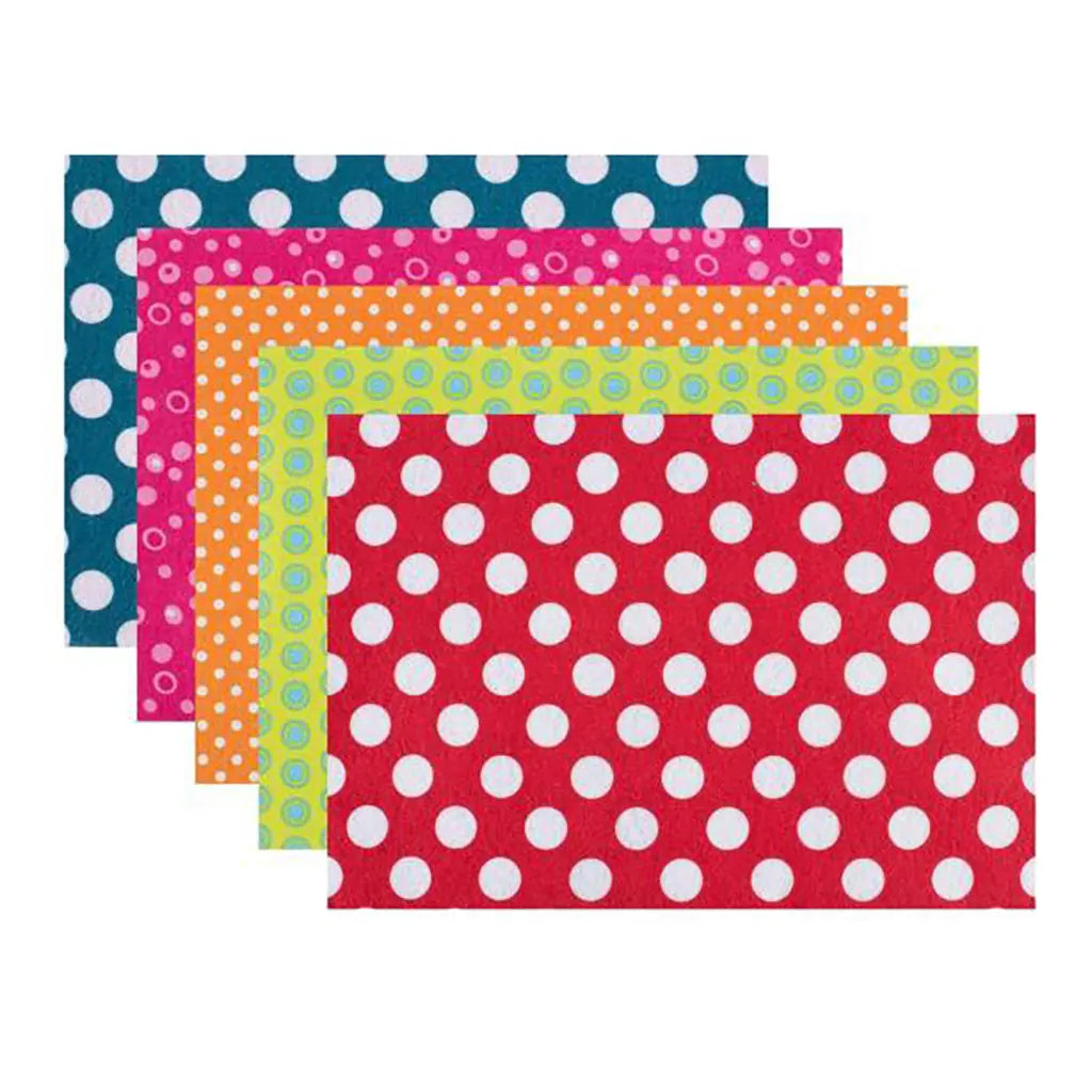 Felt Set 5pcs Circles 20x30cm