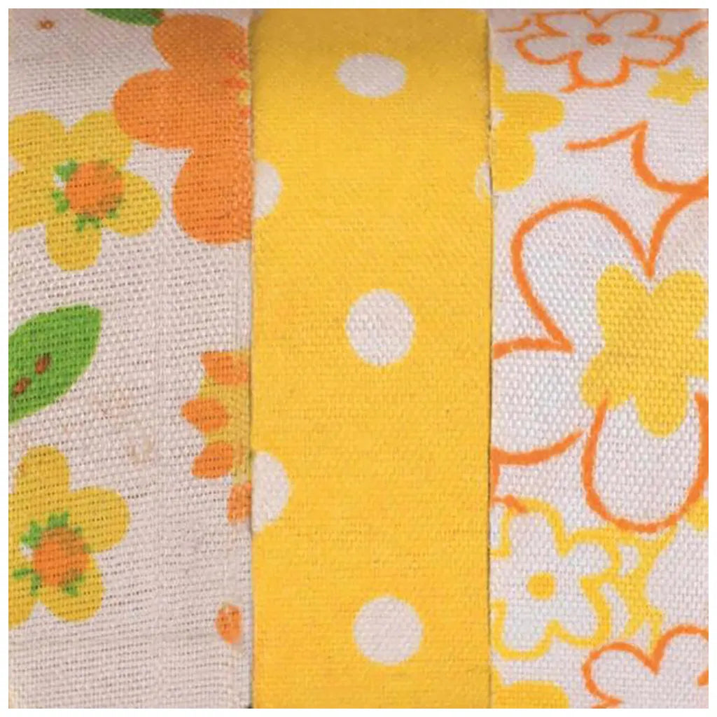 Textile Ribbons Self Adhesive 3x3m Yellow, 1.5cm