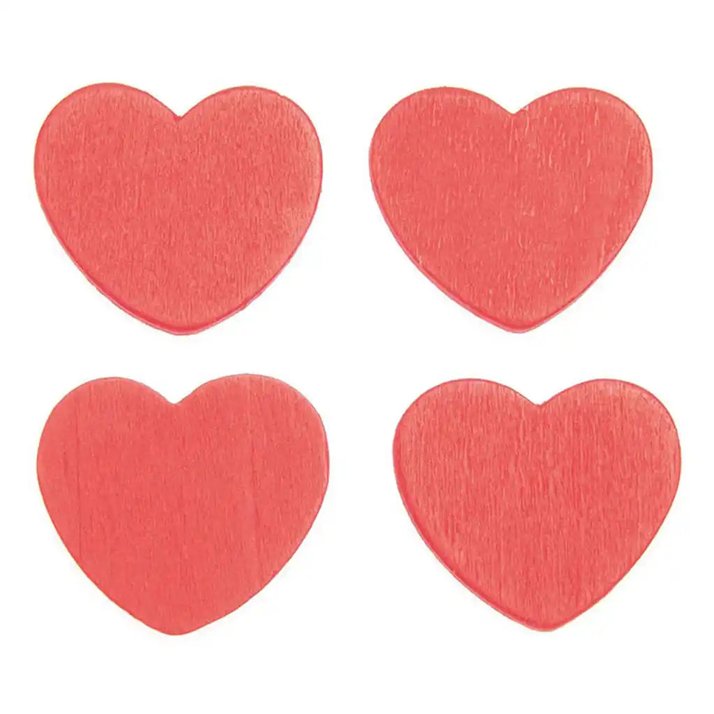 Wooden Heart 12pcs, 3X3.5cm 2mm