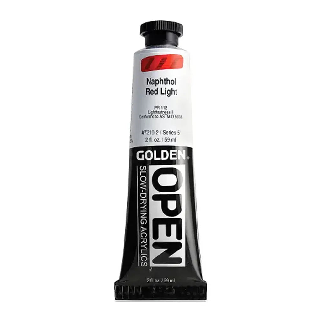 Golden OPEN Slow-Drying Acrylic Paint 2oz Naphthol Red Light S5