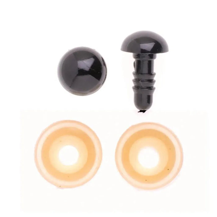 Plastic Eyes Black 12mm SS 1 Pair