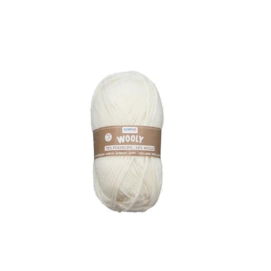 Wooly 70% Acrylic 30% Wool 50g, Natural