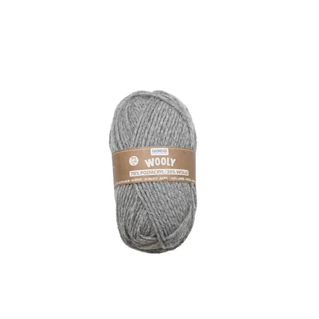 Wooly 70% Acrylic 30% Wool 50g, Flecked Grey