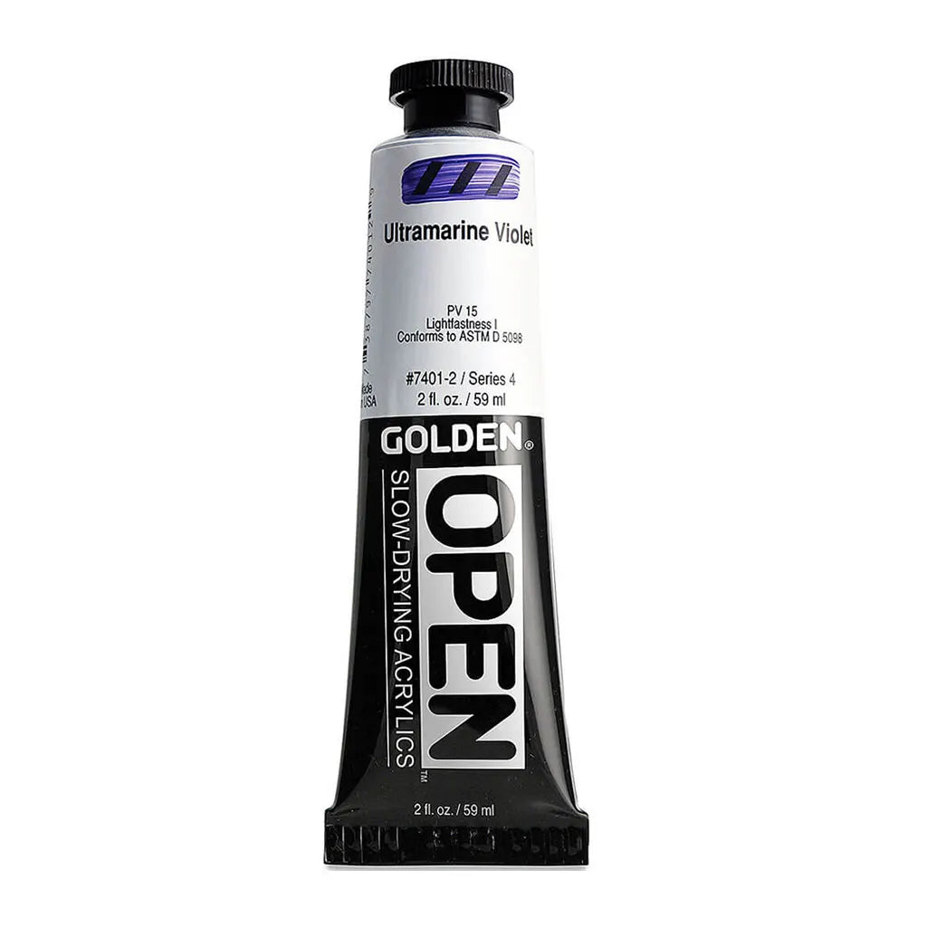 Golden OPEN Slow-Drying Acrylic Paint 2oz Ultramarine Violet S4