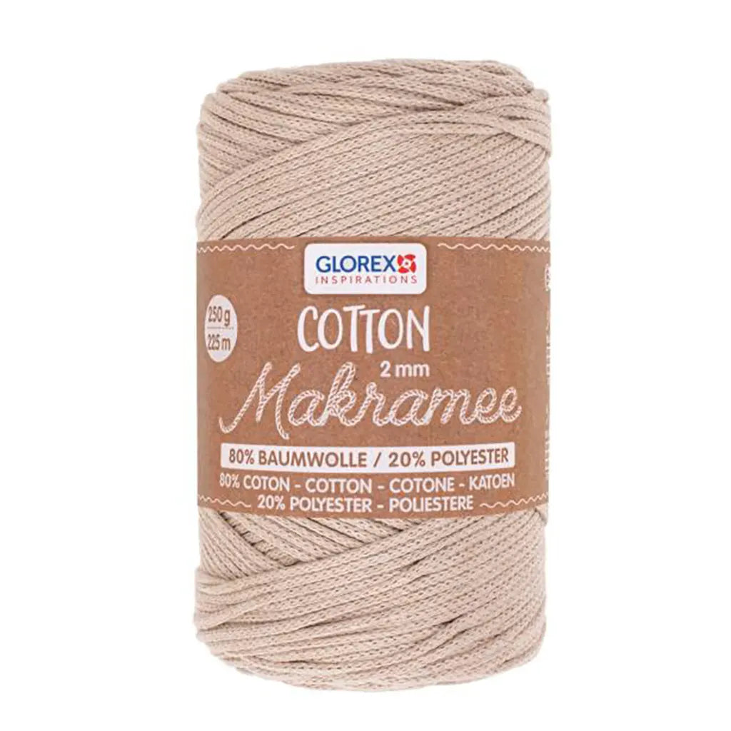 Makramee Cotton 2mm 250G Taupe