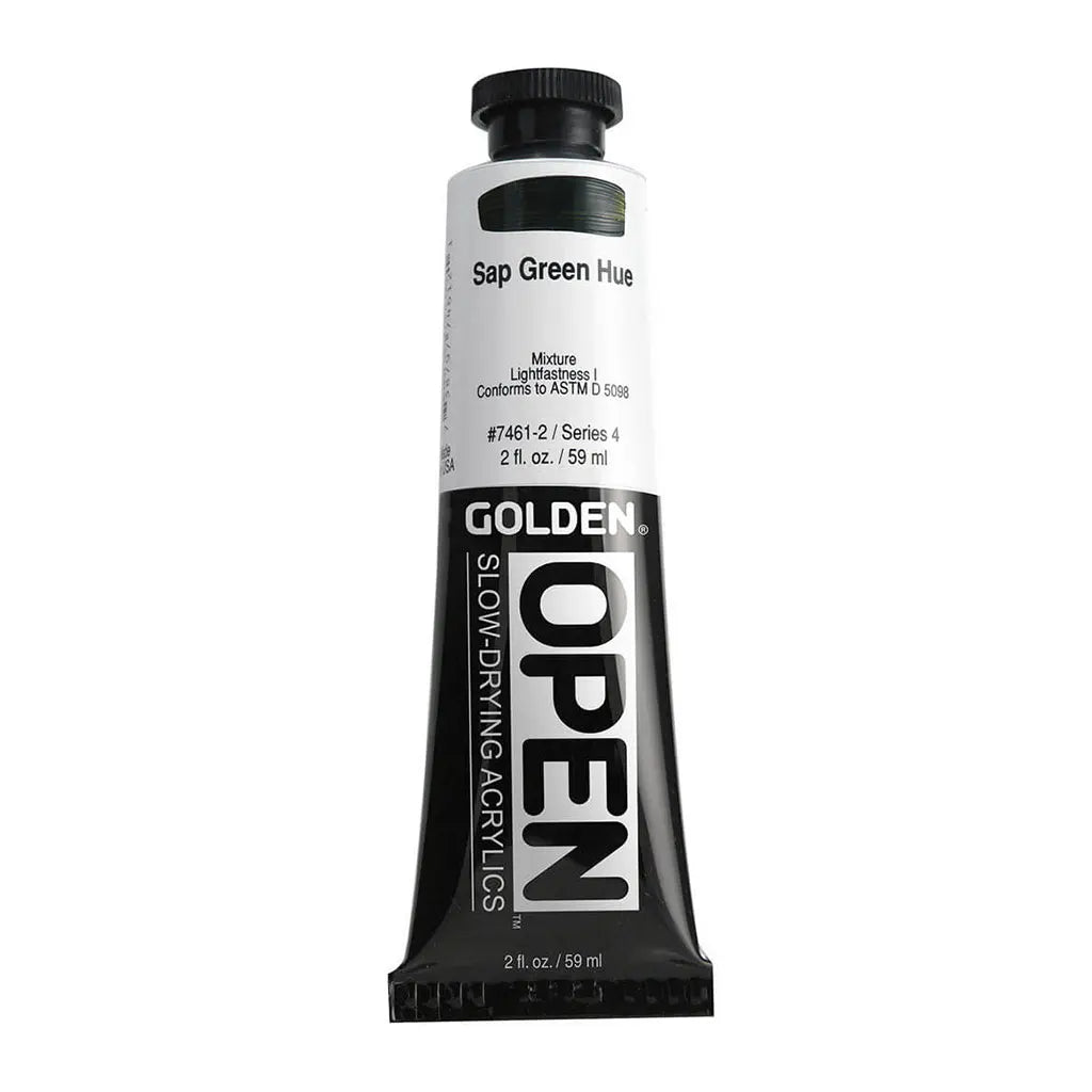 Golden OPEN Slow-Drying Acrylic Paint 2oz Sap Green Hue S4