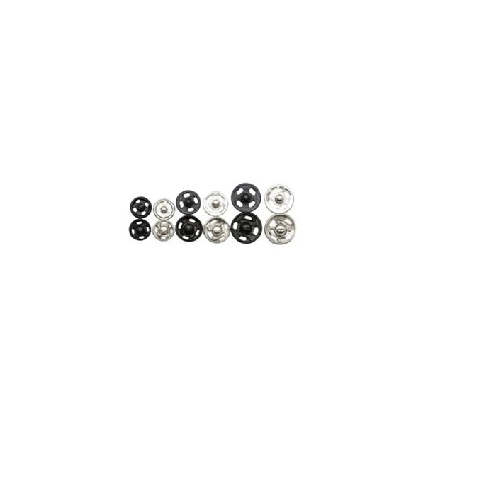 Metal Snap Fastener 24pcs 7-10mm Assorted