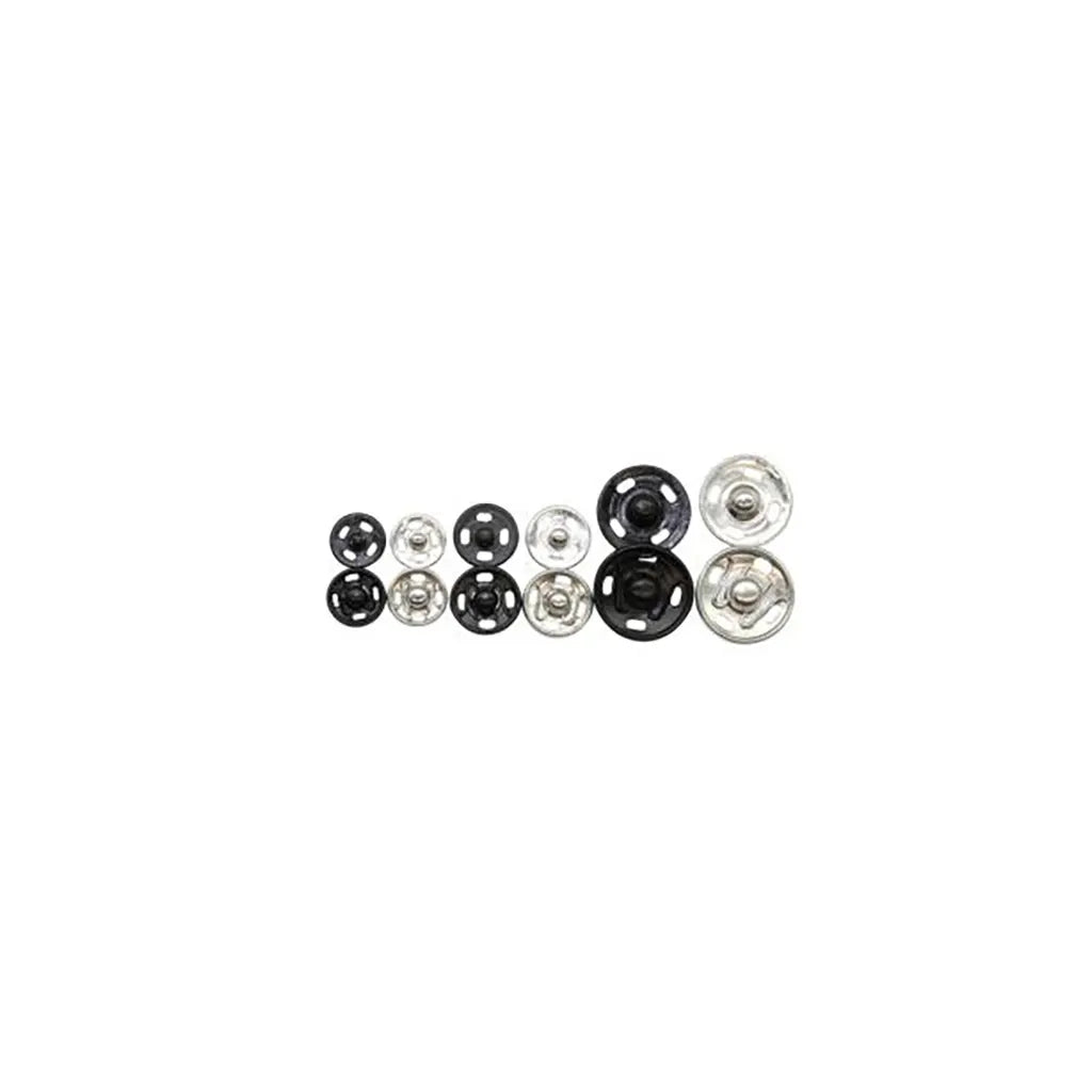 Metal Snap Fastener 18pcs 8-15mm Assorted