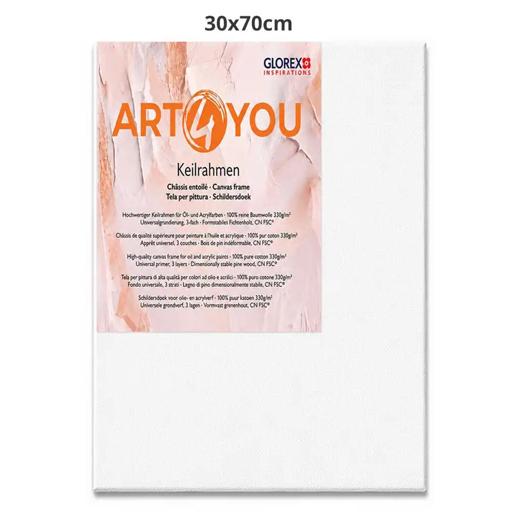 Glorex ART4YOU Canvas Frame 1.7cm 330g/M2 Pine 30x70cm