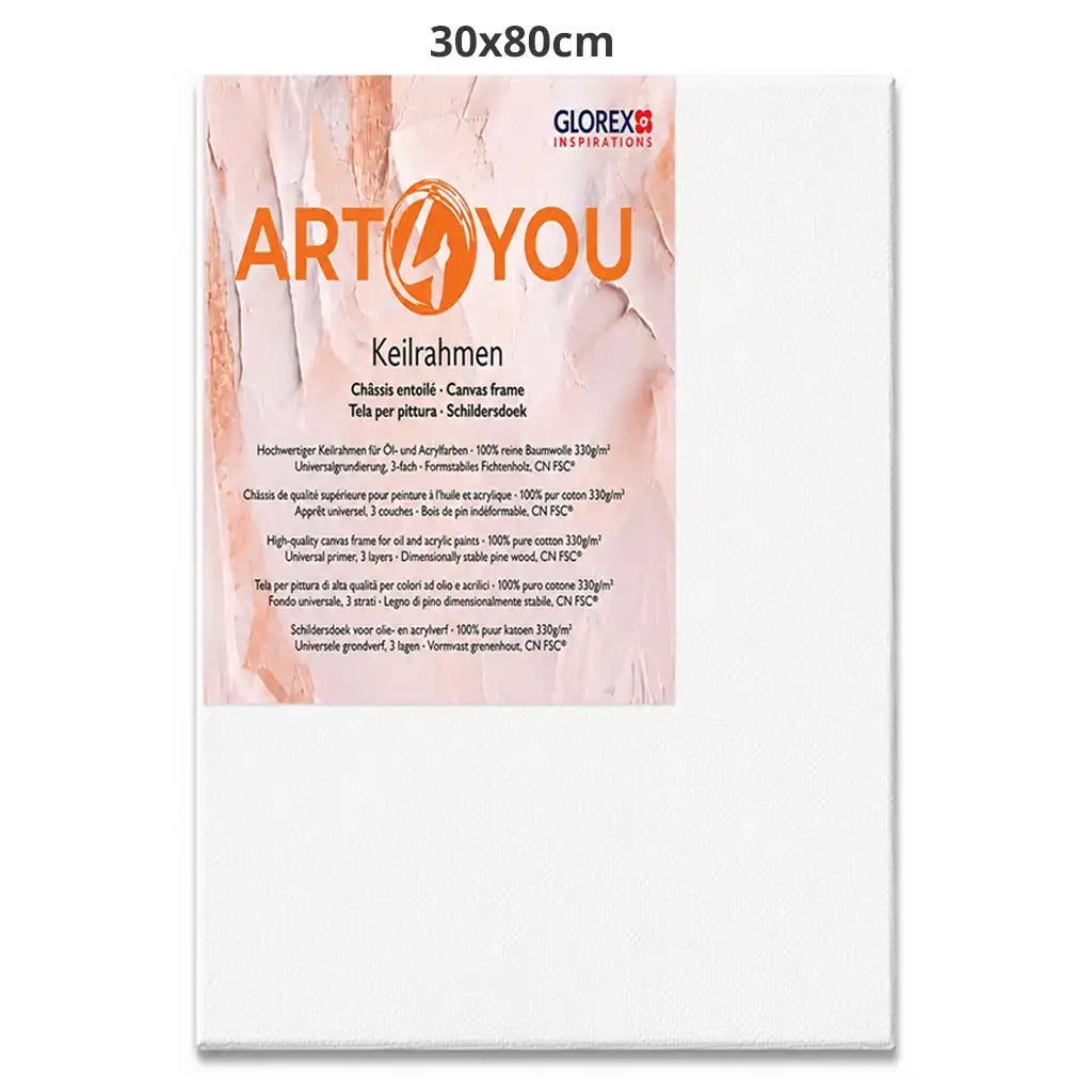 Glorex ART4YOU Canvas Frame 1.7cm 330g/M2 Pine 30x80cm