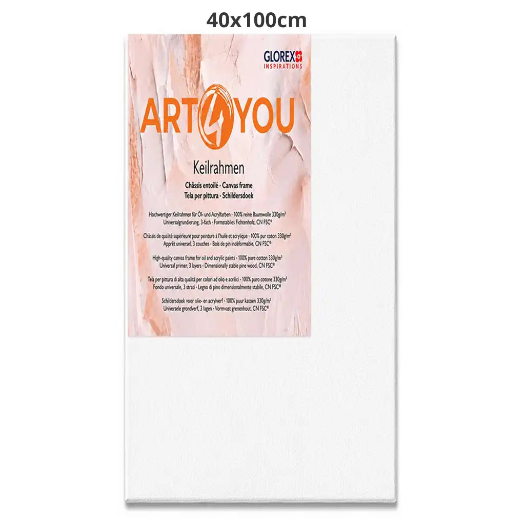 Glorex ART4YOU Canvas Frame 1.7cm 330g/M2 Pine 40x100cm