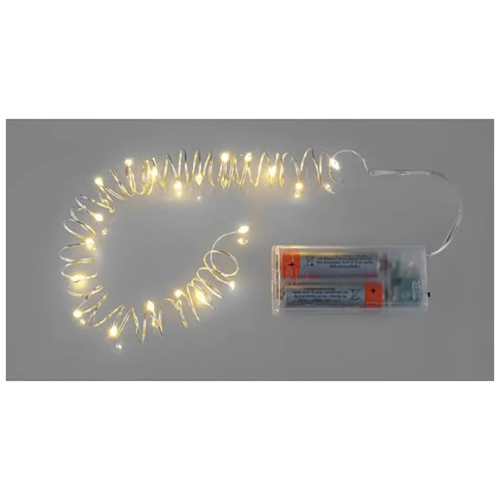 Light Garland 20 Lamps Warm White with Timer