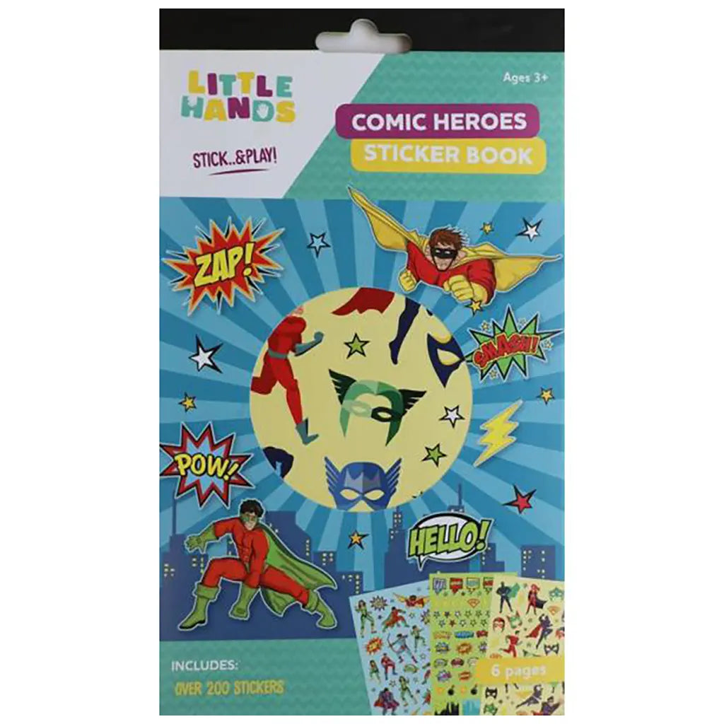 Sticker Book Comic Heros 6 Pages