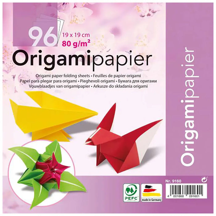 Origami folding paper 19x19 cm 96 Sheets
